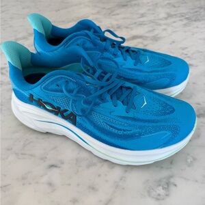 Hoka Men’s One One Clifton 10 Bright Blue Athletic Sneakers Size US 12